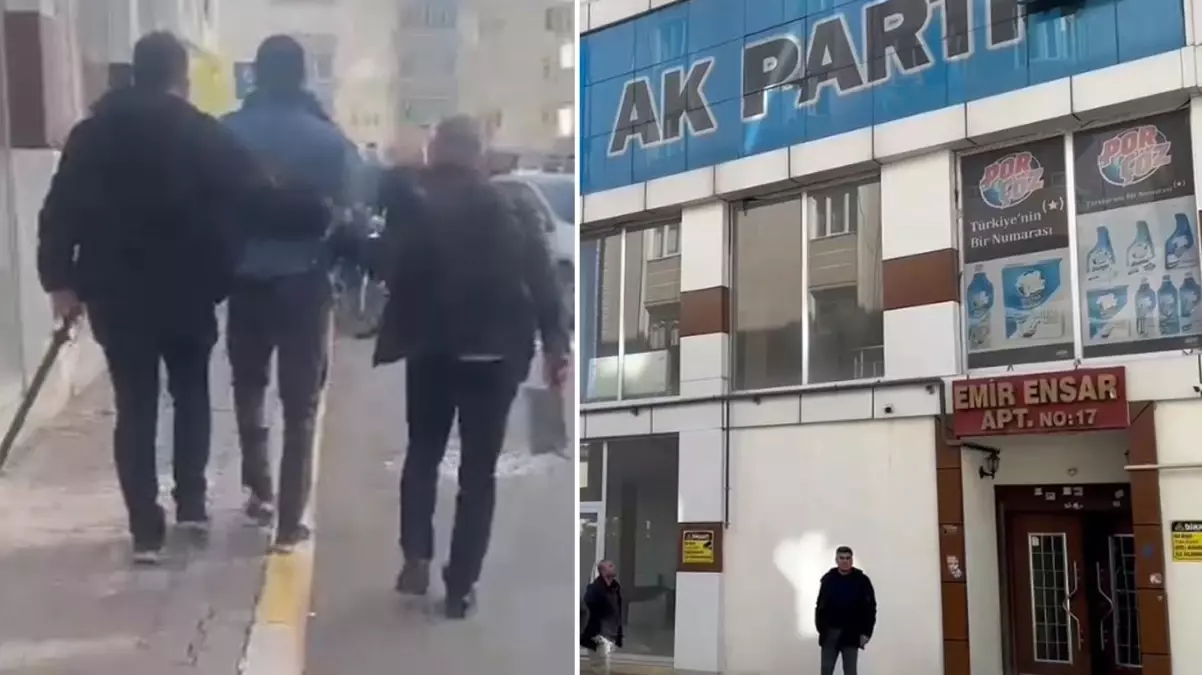 AK Parti İl Binasına satırla saldırdı, 