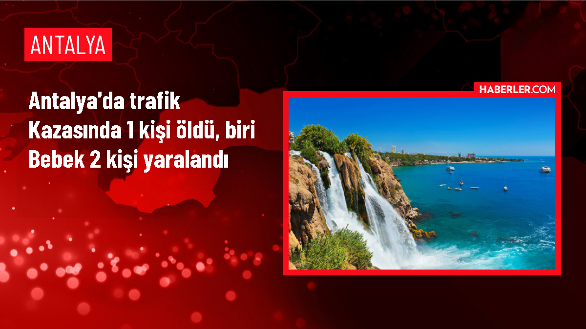 Akseki'de otomobil refüje çarptı: 1 ölü, 2 yaralı