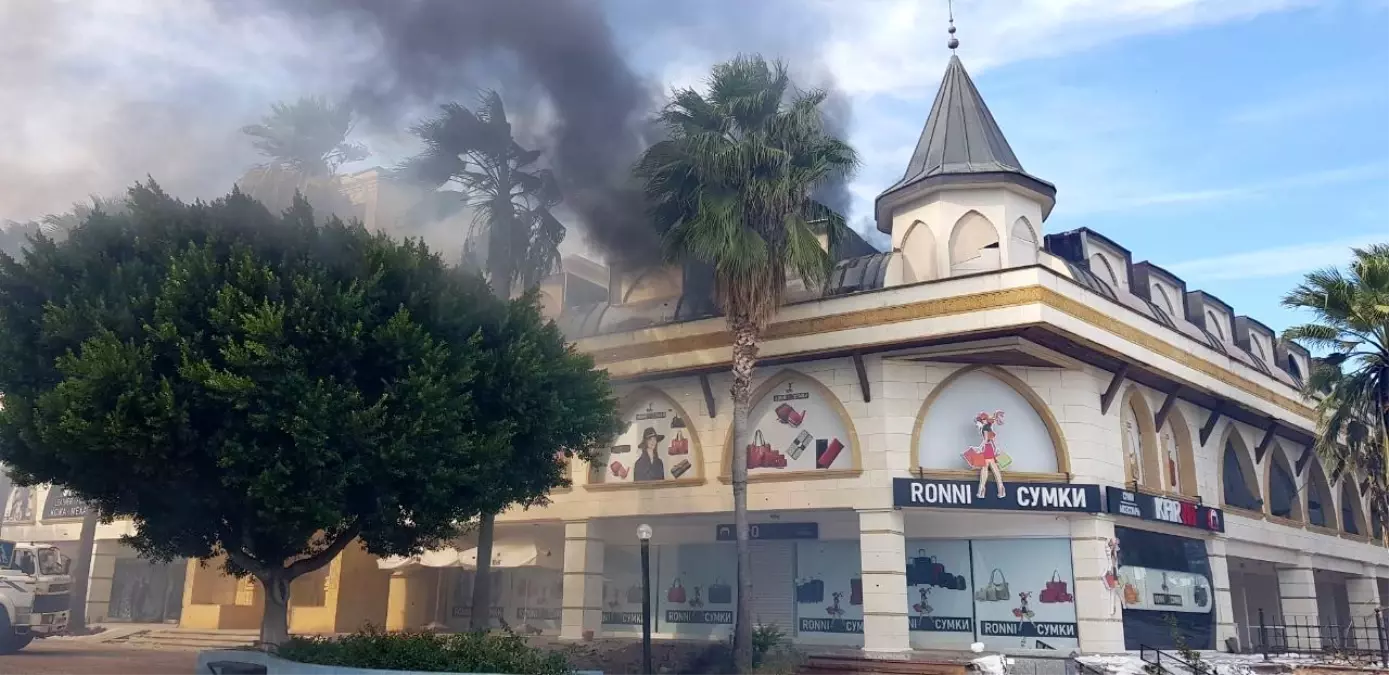 Antalya'da Palmiye Ağaçlarına Sıçrayan Yangın Korkuttu