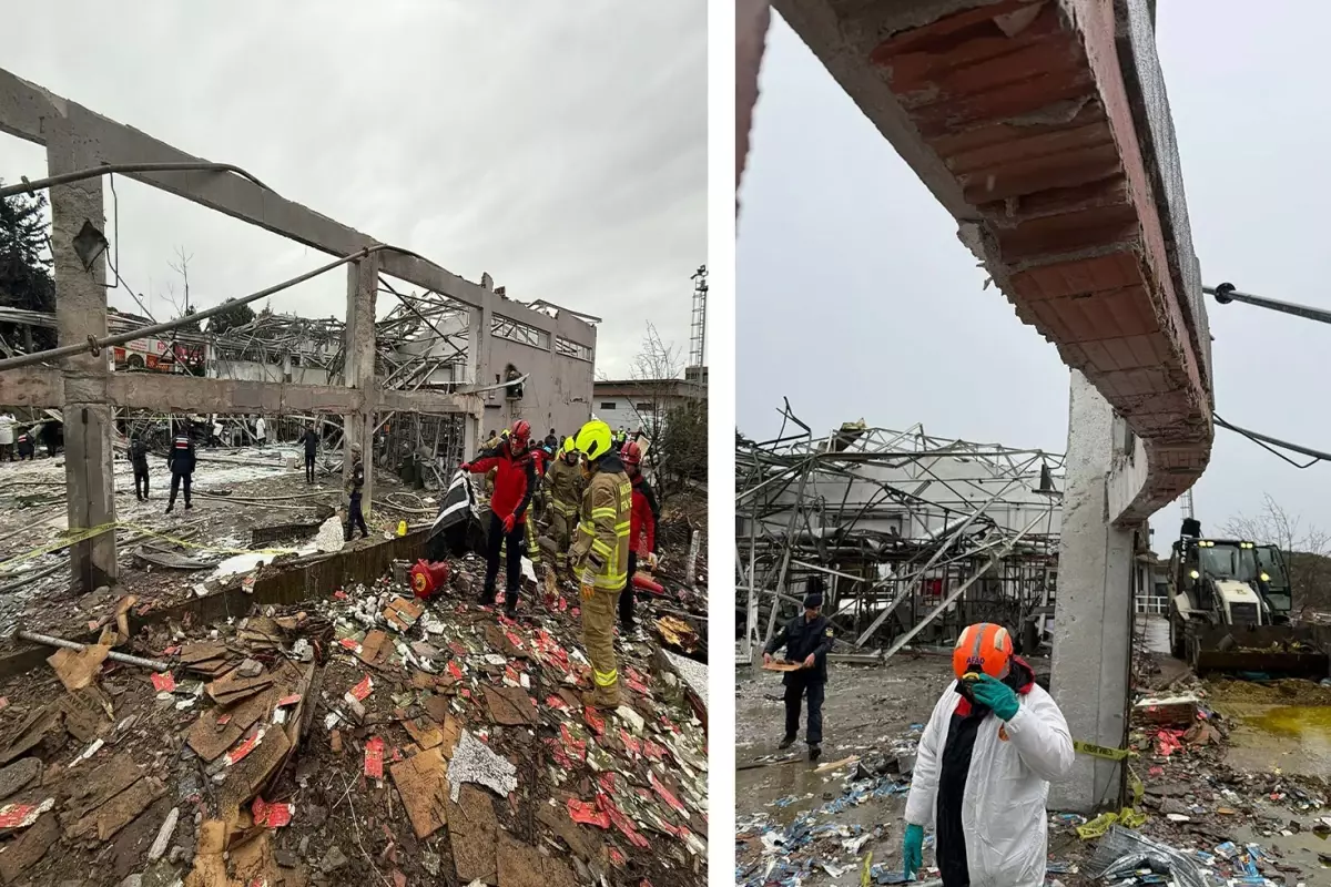 Balıkesir'deki patlamanın yarattığı hasar görüntülendi