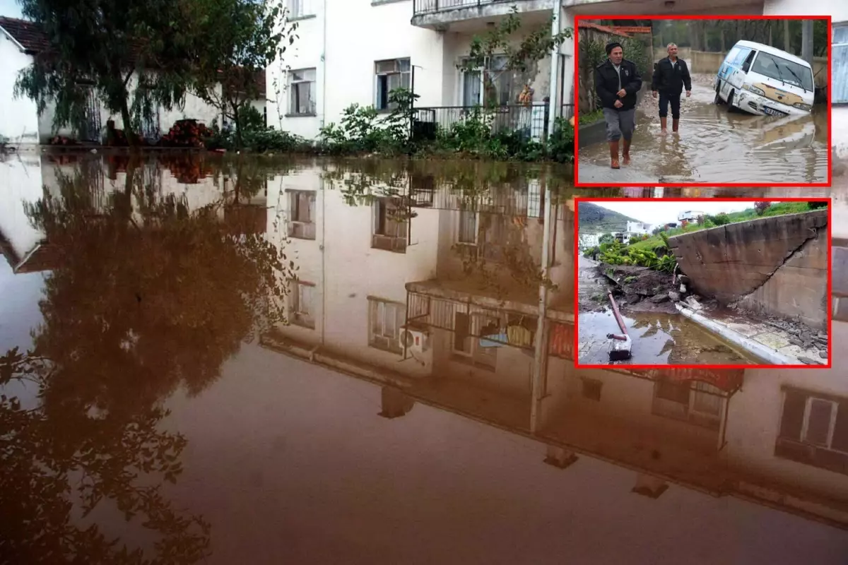 Bodrum'da sağanak, hayatı felç etti! Yollar göle döndü, evleri su bastı