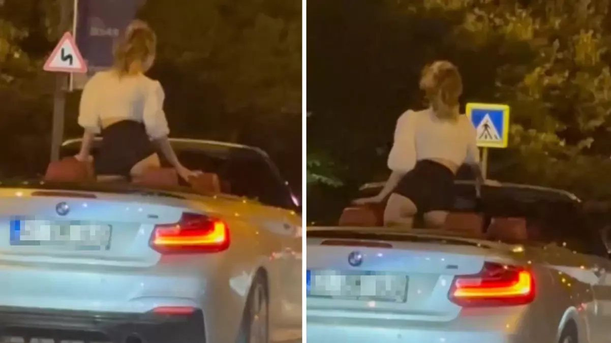 İstanbul'da trafiği kilitleyen kadın! Erkek sürücüleri böyle peşine taktı