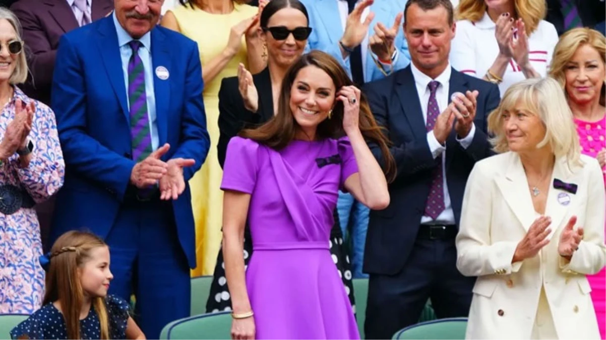 Kanser tedavisi gören Kate Middleton, Wimbledon finalinde halkın karşısına çıktı! Ayakta alkışlandı