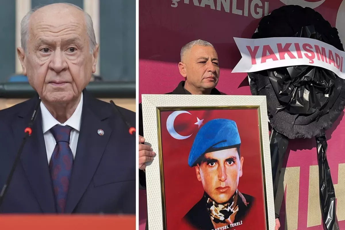 Şehit aileleri, MHP İl Başkanlığı önüne 