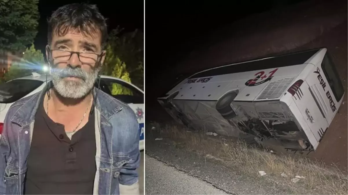 Sivas'ta devrilen yolcu otobüsündeki yolcu, 'Hayatımızı şoför kurtardı' dedi