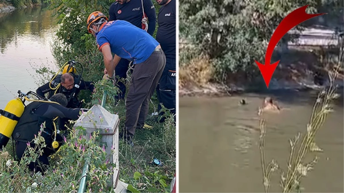 Son anları kamerada! Sulama kanalına düşen küçük çocuğu kurtaran adam kendi canından oldu