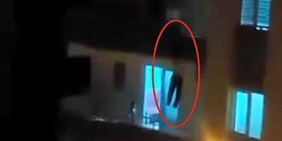 3'üncü kat balkonundan inmeye çalışırken...