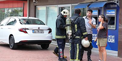 Bankanın elektrik panosunda yangın