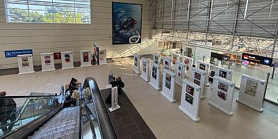 Havaalanında sergi açıldı 