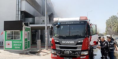 Otomobil tamir bakım servisinde yangın