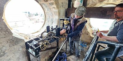 Saati çalınan tarihi kulede 40 yıl sonra bir ilk