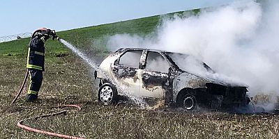 'Sinirlendim' deyip, eşinin otomobilini yaktı