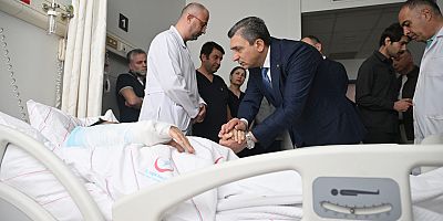 VALİ ŞAHİNDEN KAZAZEDELERE ZİYARET 